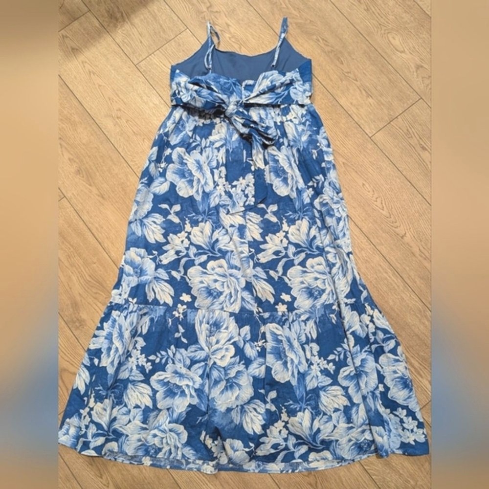 Joie Maxi Dress Womens L Large Blue Floral Sundress NEW Nordstrom - Picture 4 of 5